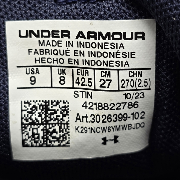 Under Armour Charged Draw 2 Spikeless Golf Men\'s Shoe 3026399-102 Size 9 New main image 8